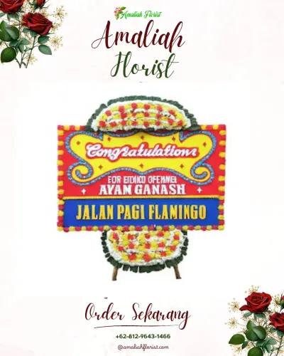 Bunga Papan Congratulation di Lapangan
